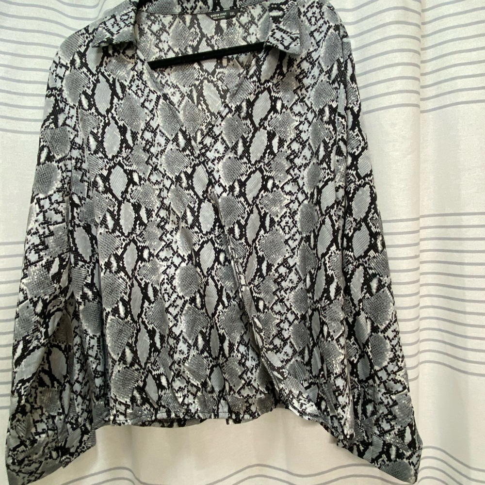 Snakeskin Print Blouse